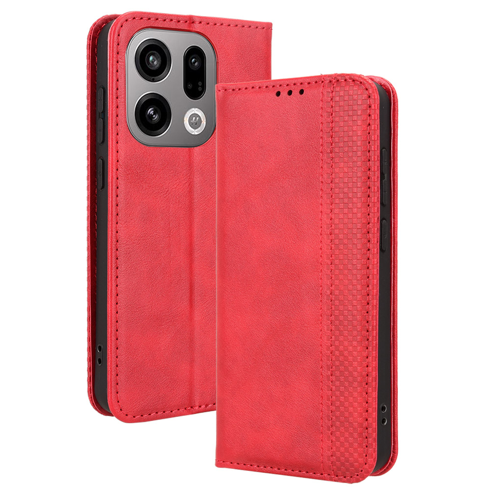 Levně BUSINESS Peněženkové pouzdro pro Oppo Find X9 červené