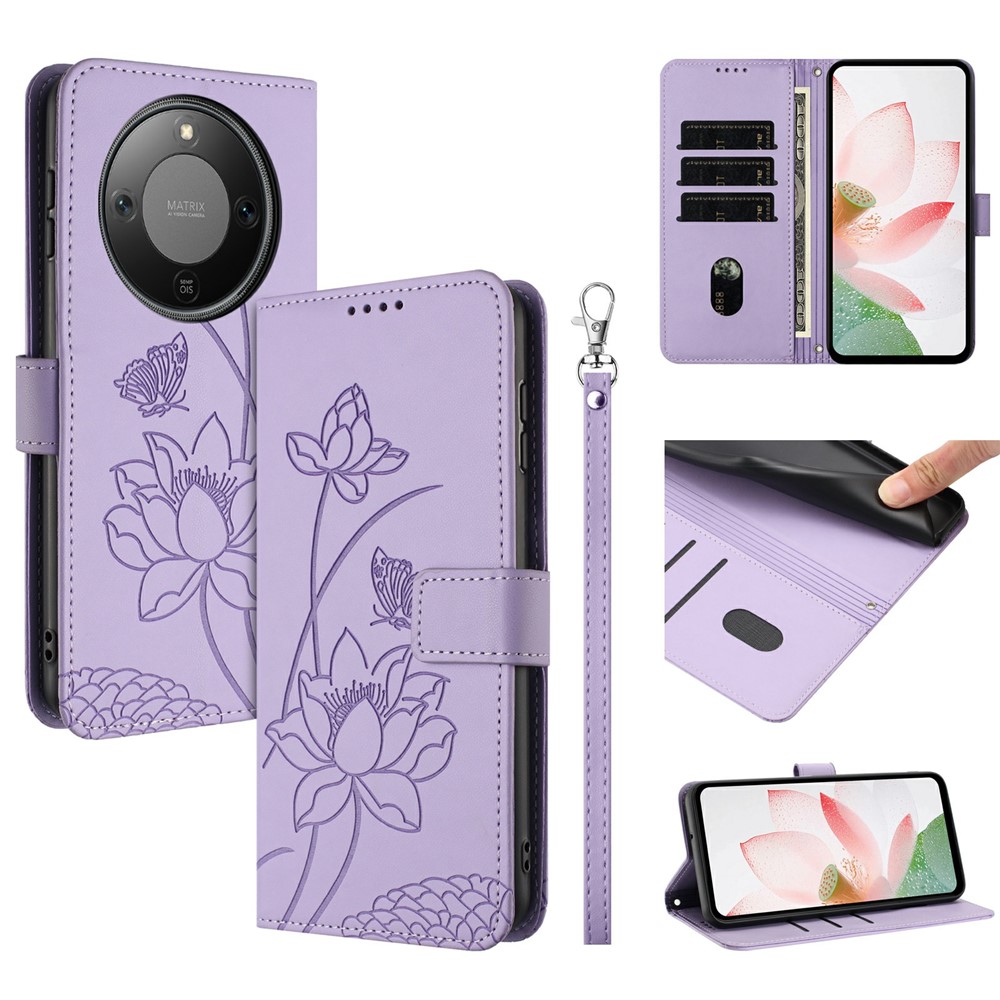 Levně ART LOTUS Peněženkové pouzdro pro Honor Magic8 Lite fialové