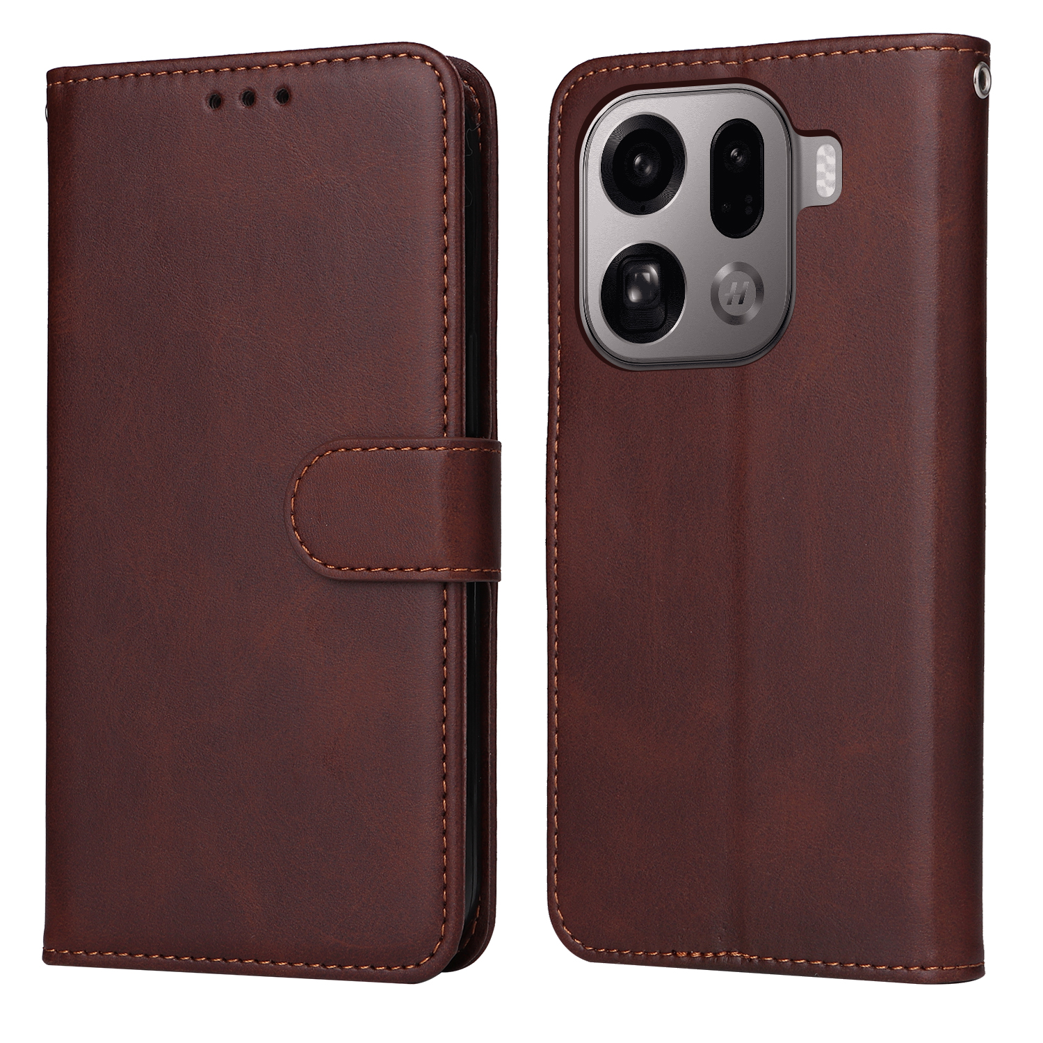 Levně SMOOTH Peněženkové pouzdro pro Oppo Find X9 Pro hnědé