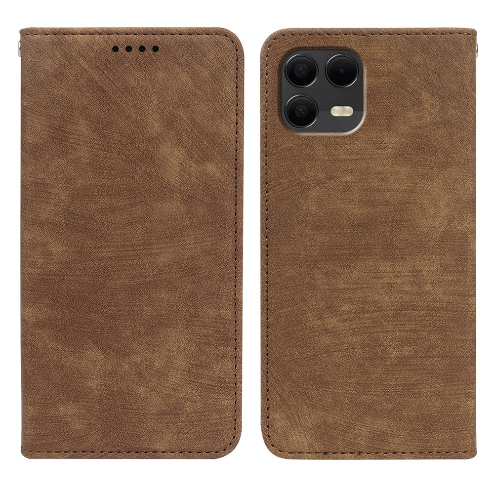 Levně MAGNETIC Zaklápěcí kryt pro T Phone 3 Pro hnědý