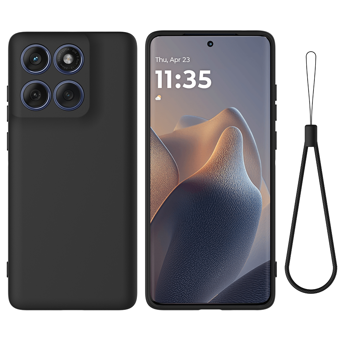Levně RUBBER Ochranný obal pro Motorola Edge 70 černý