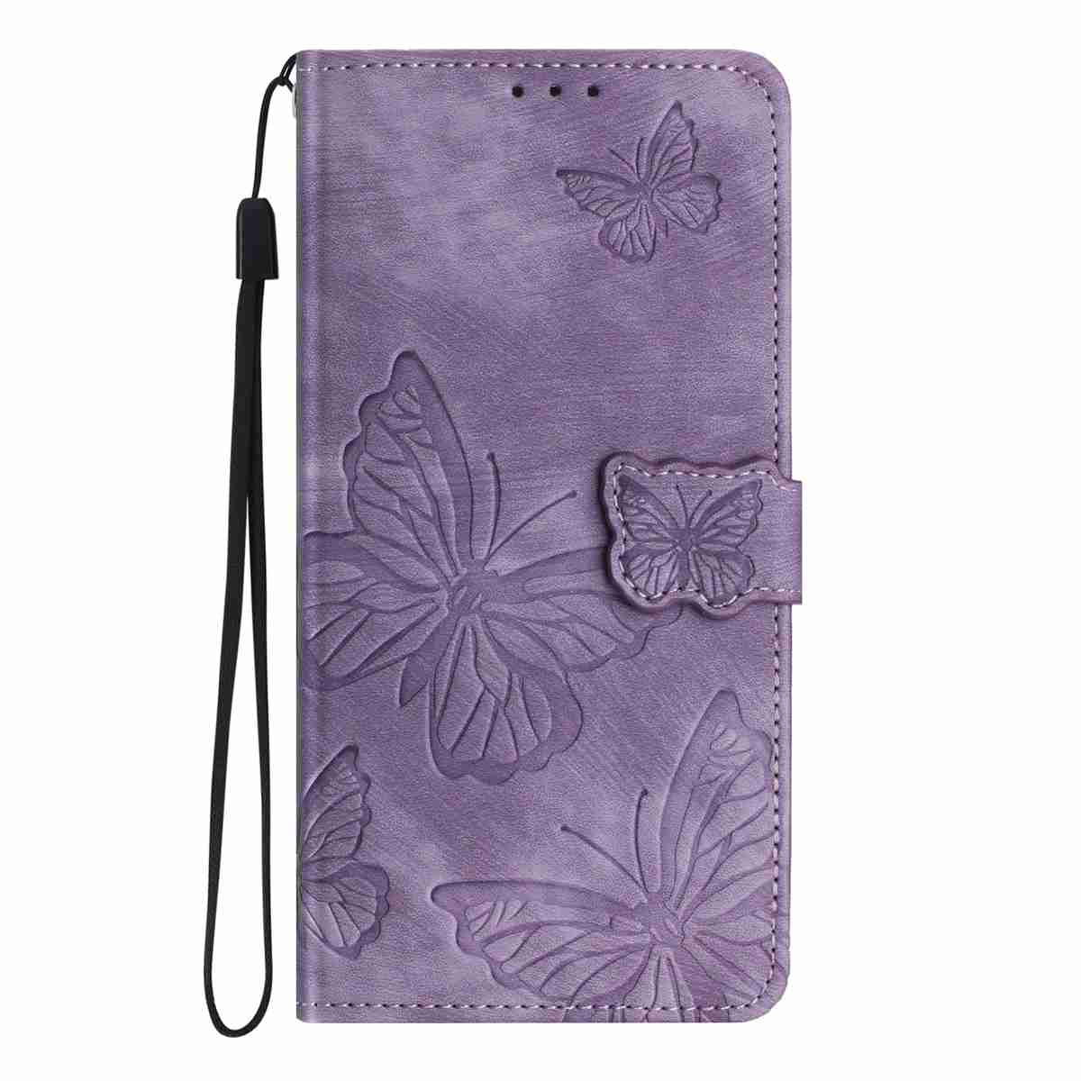 Levně ART BUTTERFLY Peněženkový obal pro Honor 600 Lite fialový