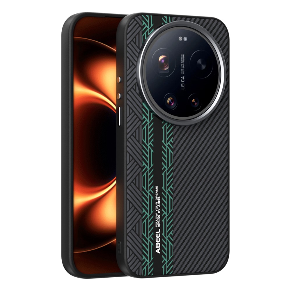 Levně ABEEL RELIEF Ochranný kryt pro Xiaomi 17 Ultra BLACK-GREEN