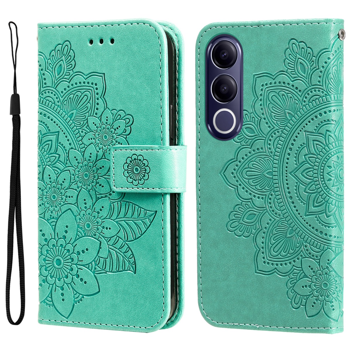 Levně ART MANDALA Peněženkový obal pro Vivo V70 FE zelený
