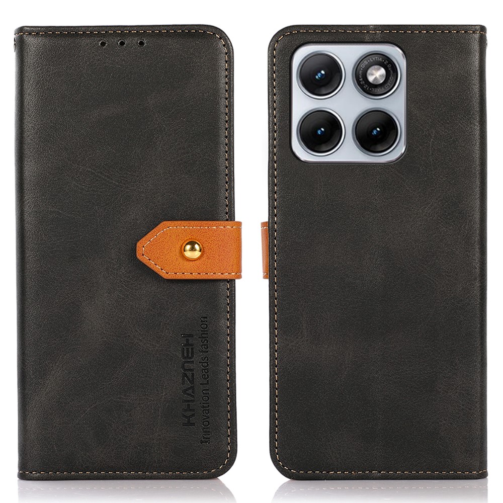 Levně KHAZNEH DUAL-COLOR Peněženkový kryt pro Motorola Edge 70 Fusion černý