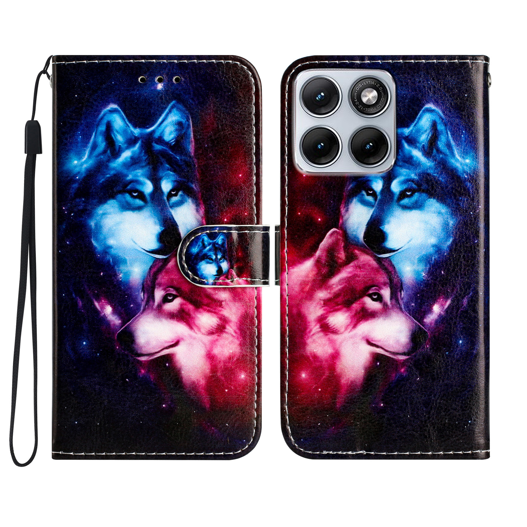 Levně ART Peněženkový kryt pro Motorola Edge 70 Fusion WOLVES