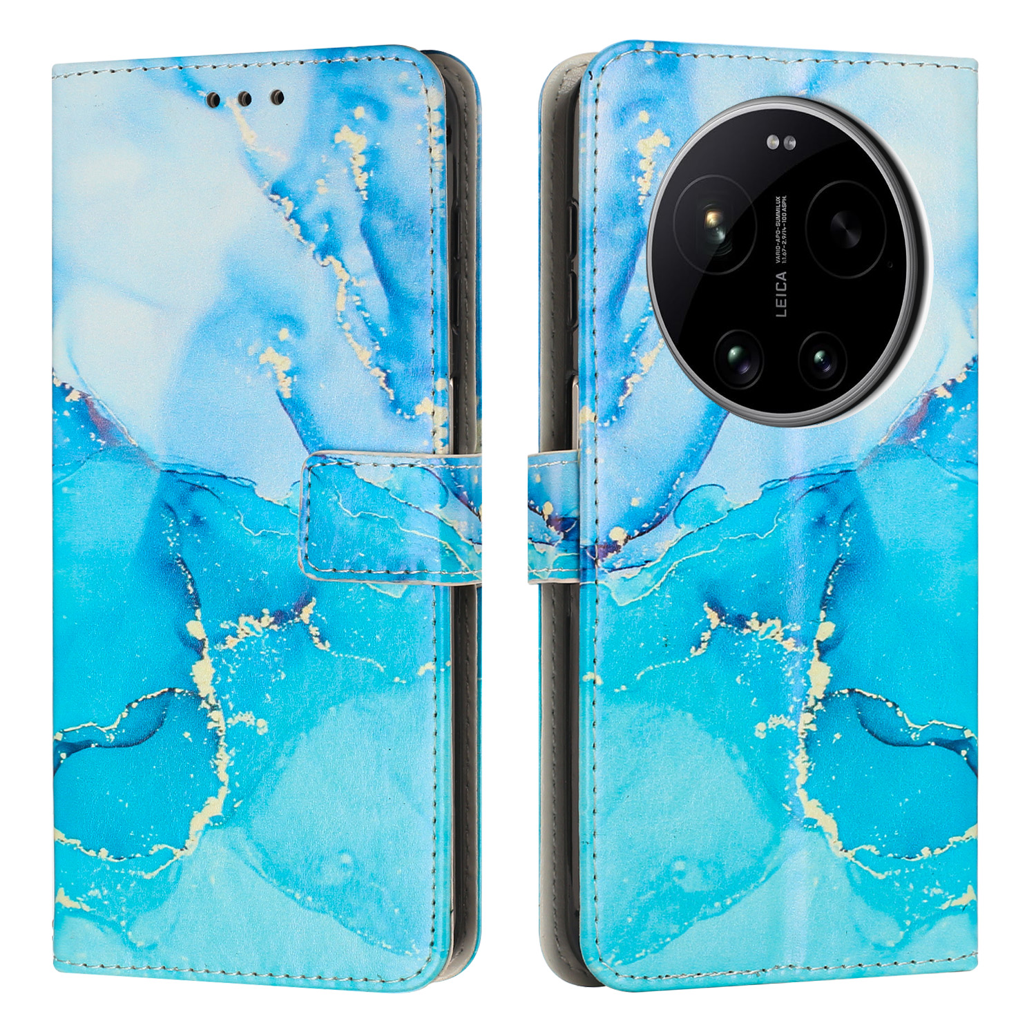 Levně ART MARBLE Peněženkový kryt pro Xiaomi 17 Ultra BLUE