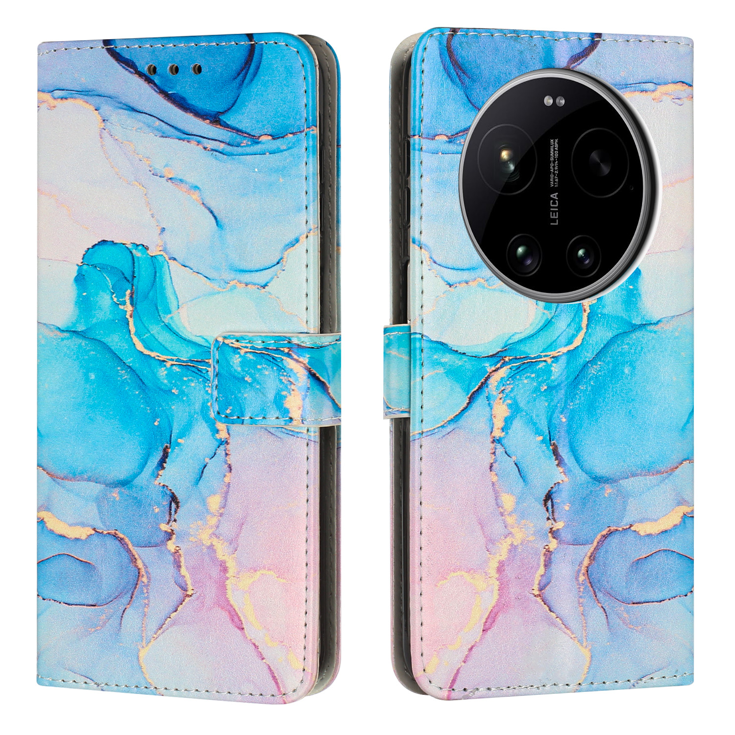 Levně ART MARBLE Peněženkový kryt pro Xiaomi 17 Ultra BLUE PINK