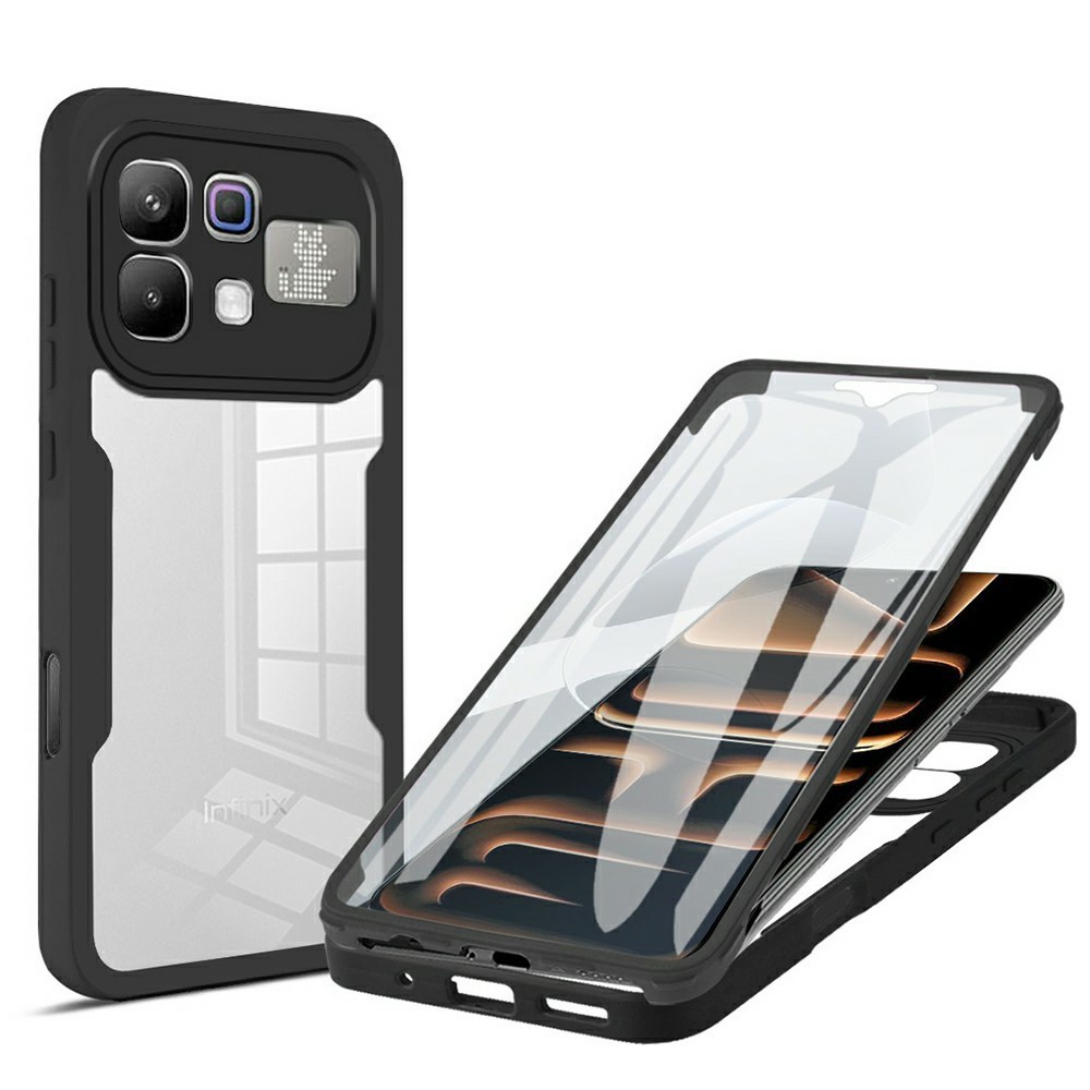 Levně DUAL Oboustranný kryt s fólií Infinix Note 60 / Note 60 Pro černý