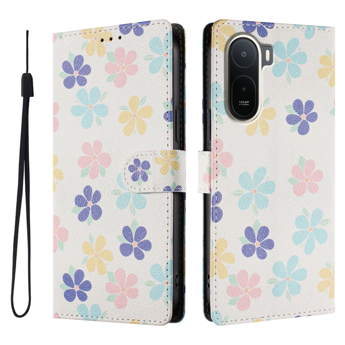 Levně ART Peněženkový kryt pro Xiaomi Redmi A7 Pro FLOWERS
