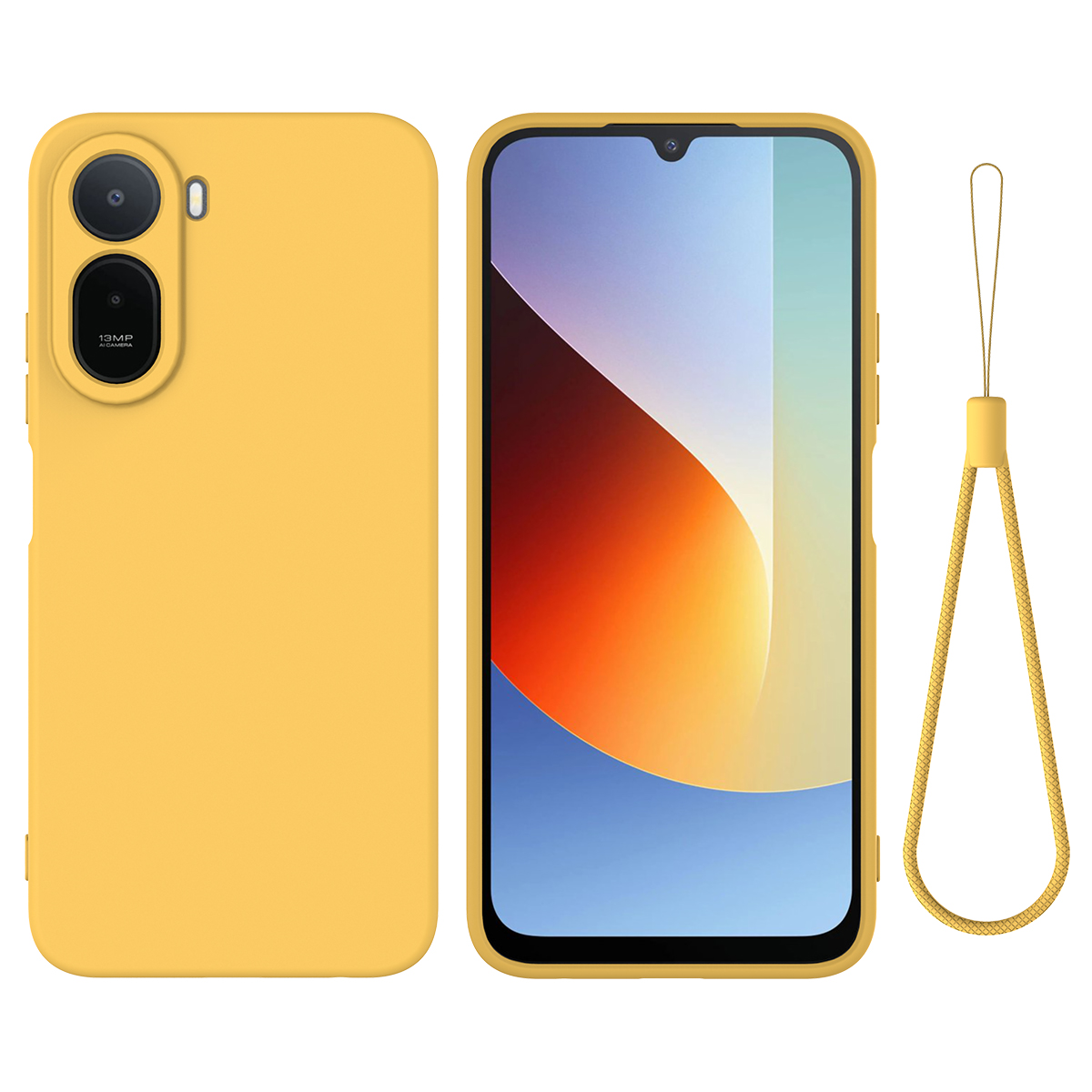 Levně RUBBER Ochranný kryt pro Xiaomi Redmi A7 Pro žlutý