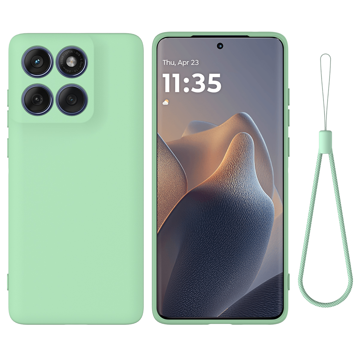RUBBER Ochranný kryt pro Motorola Moto G67 / Moto G77 zelený