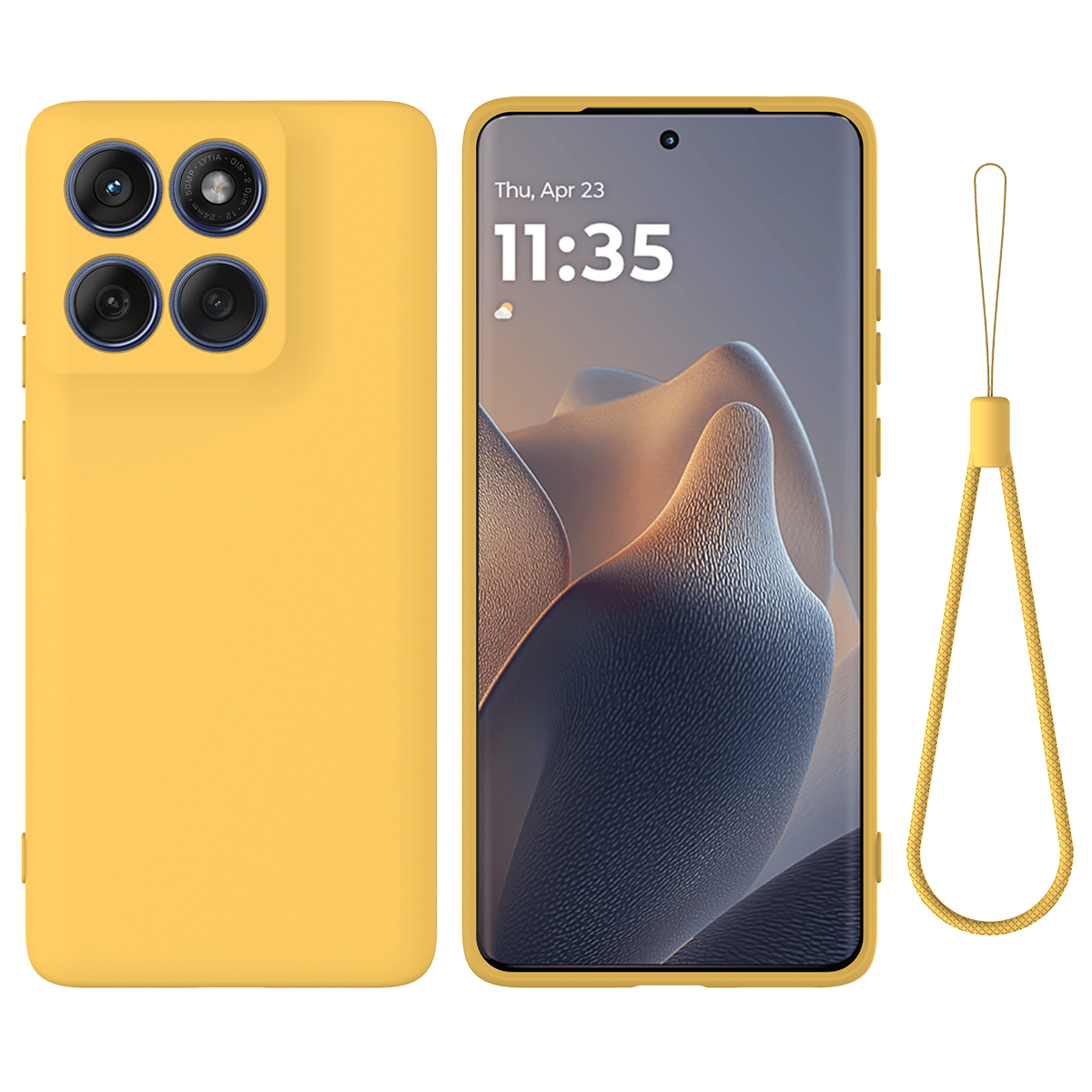 Levně RUBBER Ochranný kryt pro Motorola Edge 70 Fusion žlutý