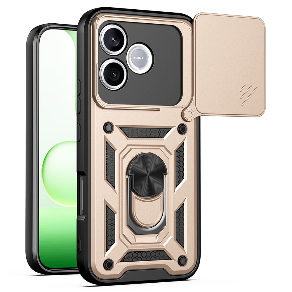 Levně RING CAMERA Kryt s držákem pro Honor 600 Lite zlatý