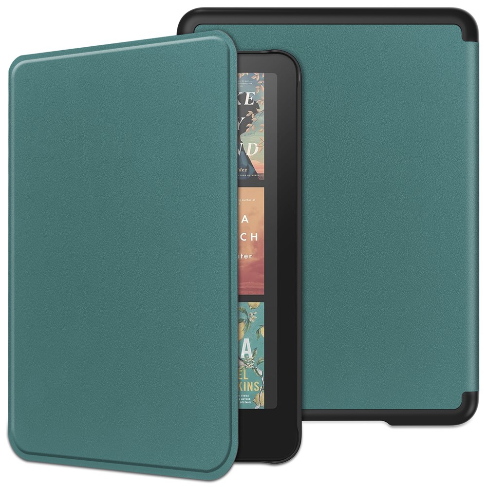 Levně LEATHER Zaklápěcí kryt pro Amazon Kindle Paperwhite 2024 / Kindle Colorsoft Signature Edition zelený