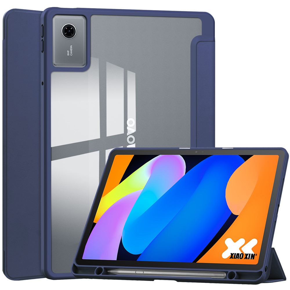 Levně CRYSTAL Zaklápěcí obal pro Lenovo Idea Tab 11 / Tab K11 Gen2 tmavě modrý