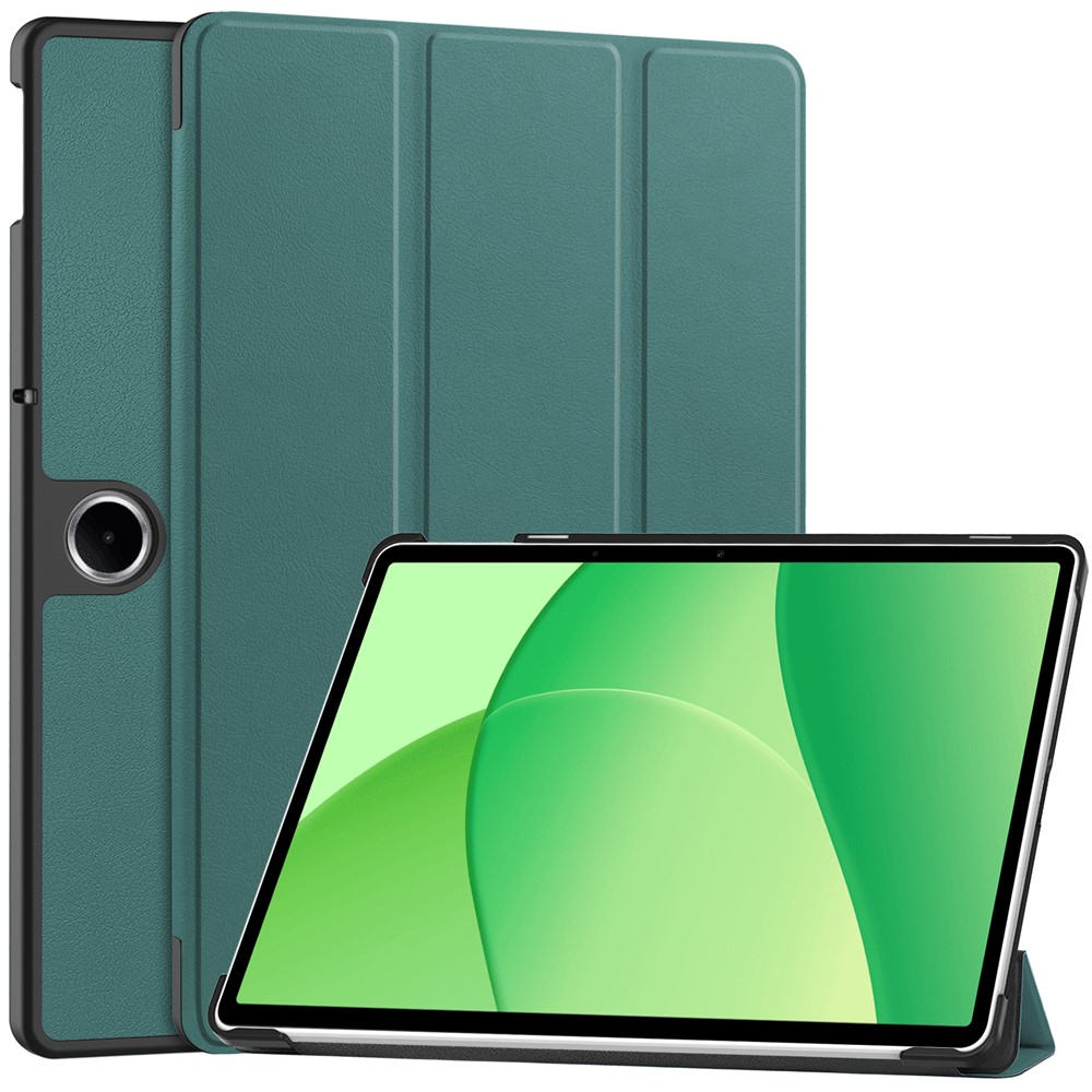 Levně LEATHER Zaklápěcí kryt pro OnePlus Pad Lite zelený