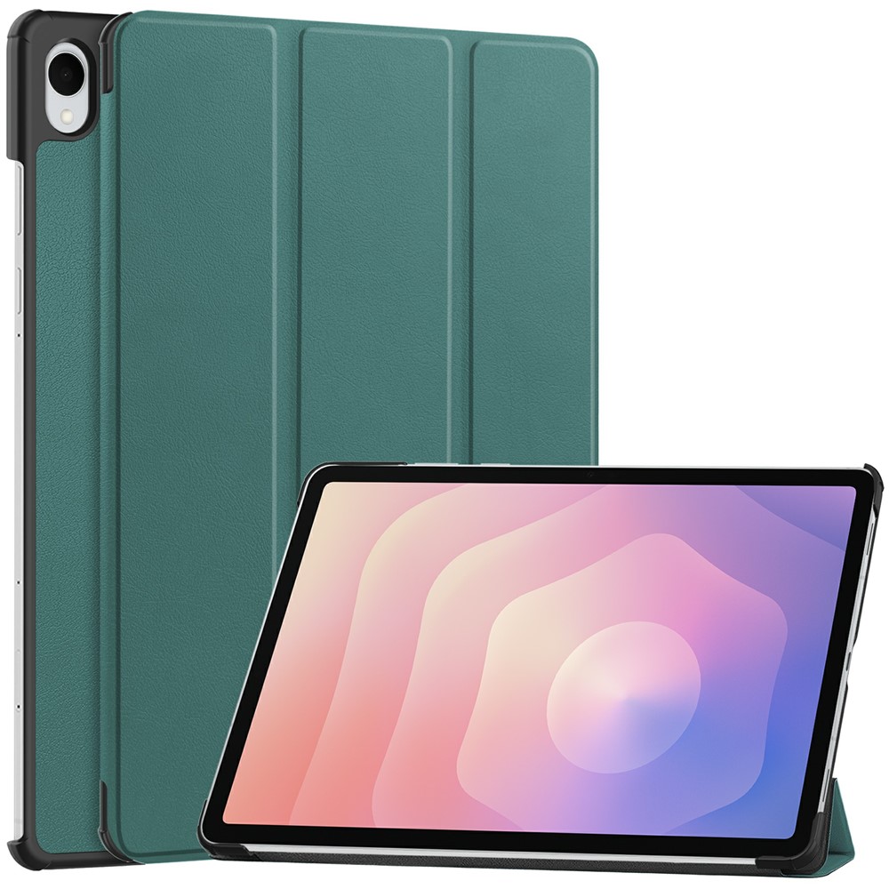 Levně LEATHER Zaklápěcí pouzdro pro Samsung Galaxy Tab S11 zelený