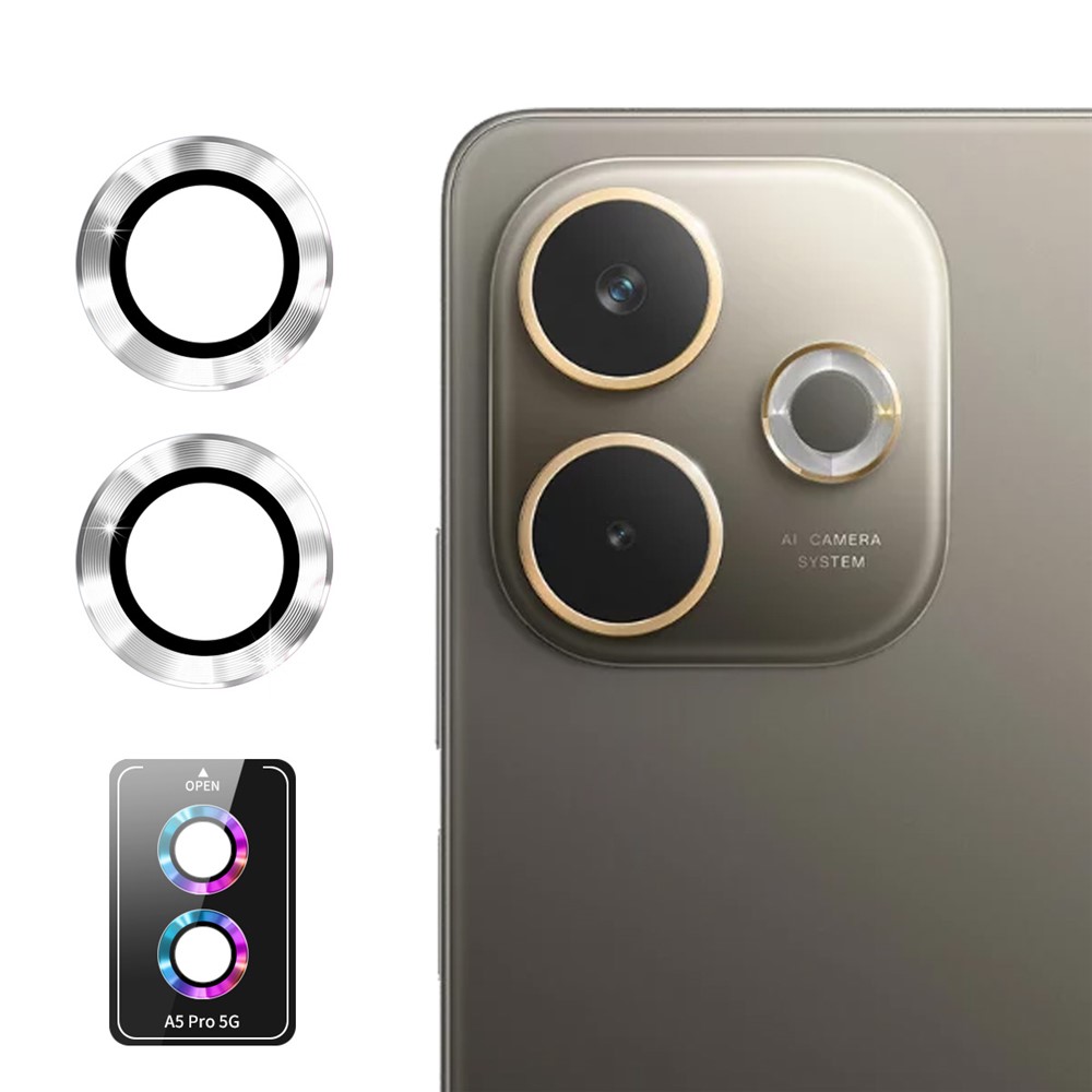 Levně ENKAY ALU Sklo pro fotoaparát Oppo A5 Pro 5G SILVER