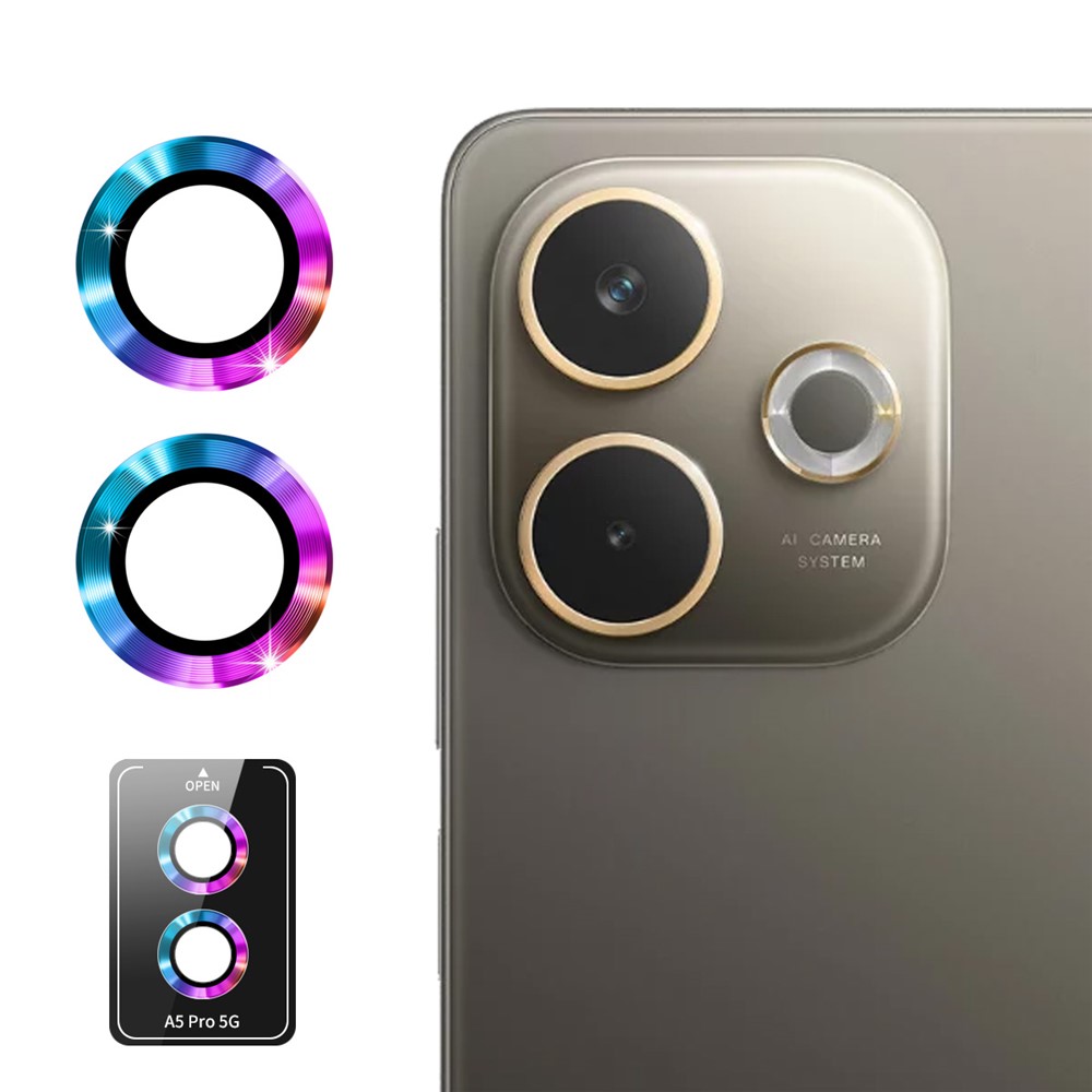 Levně ENKAY ALU Sklo pro fotoaparát Oppo A5 Pro 5G COLORFUL