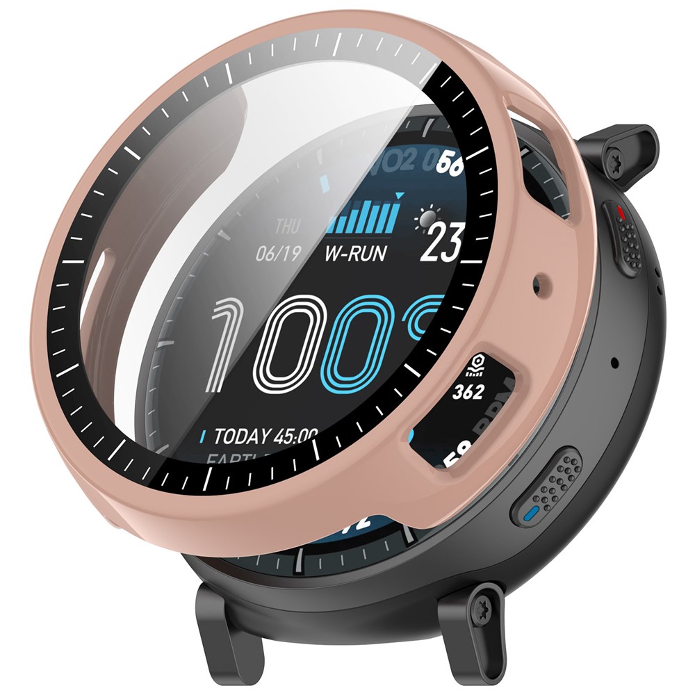 Levně PC FULL COVER Plastový kryt se sklem pro Amazfit Active Max růžový