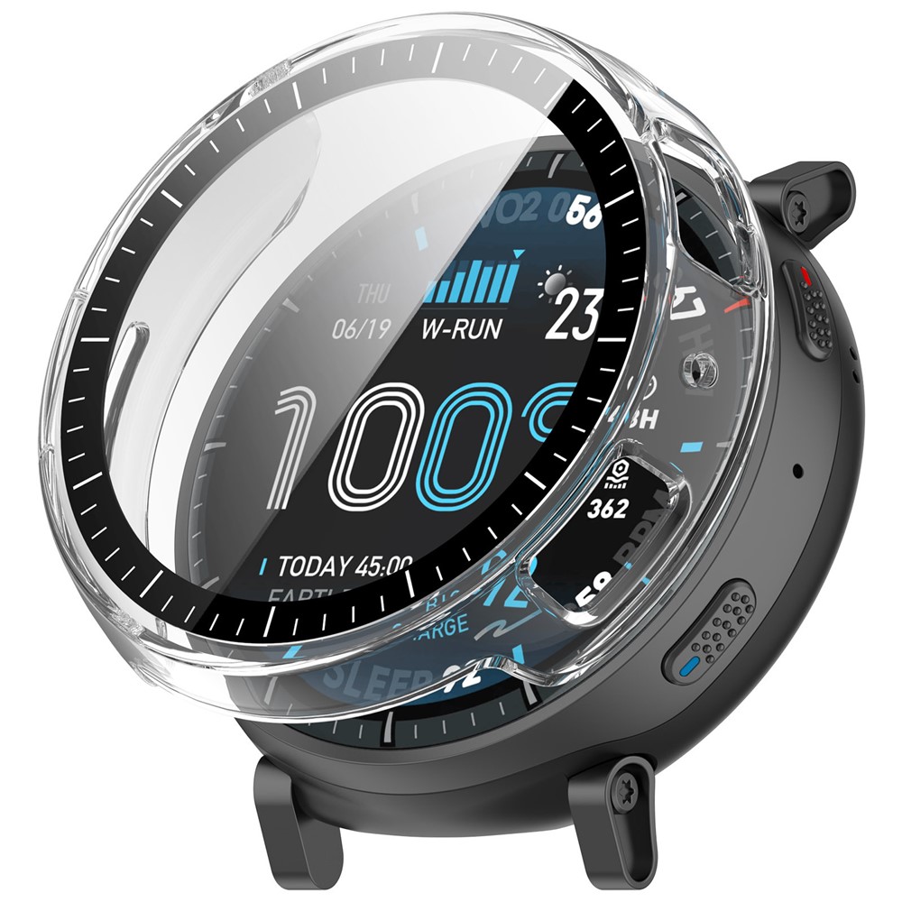 Levně PC FULL COVER Plastový kryt se sklem pro Amazfit Active Max průhledný