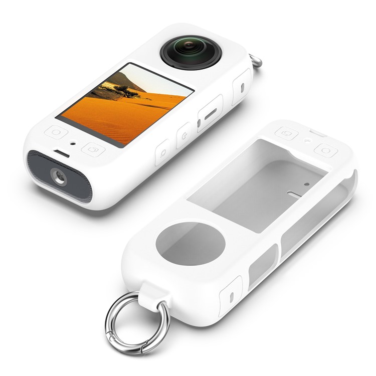 Levně PROTEMIO Silikonový obal pro akční kameru Insta360 X4 bílý