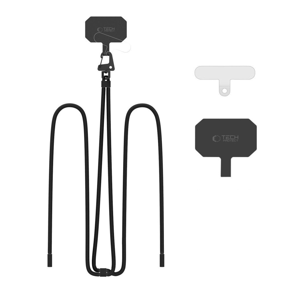 Levně TECH-PROTECT C2S CrossBody univerzální řemínek na telefon BLACK