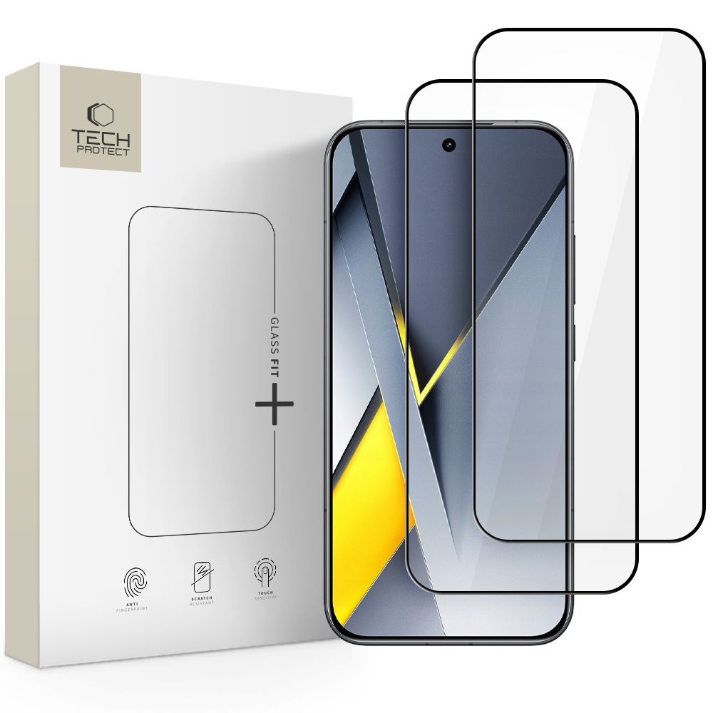 Levně TECH-PROTECT GLASS FIT+ 2-PACK 3D Sklo POCO F8 Pro