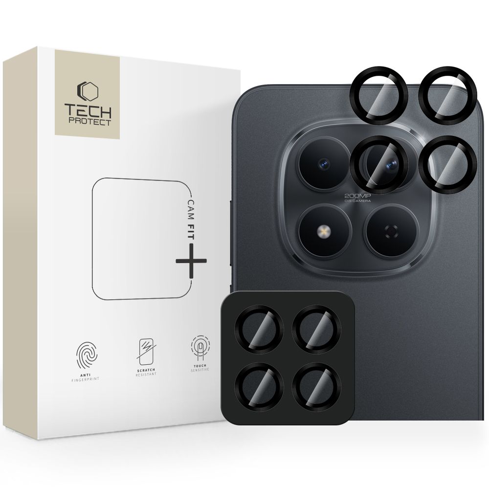 Levně TECH-PROTECT CAMRING FIT+ Sklo na fotoaparát Xiaomi Redmi Note 15 Pro 5G / Redmi Note 15 Pro+ 5G / POCO M8 Pro 5G
