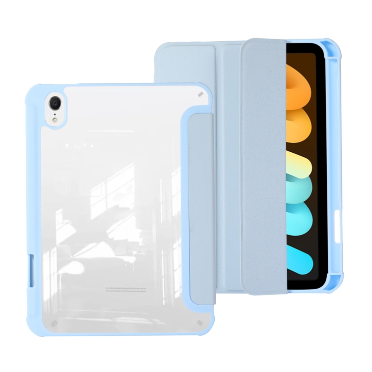 Levně CRYSTAL Zaklápěcí pouzdro Apple iPad mini 2021 / iPad mini 2024 světle modré