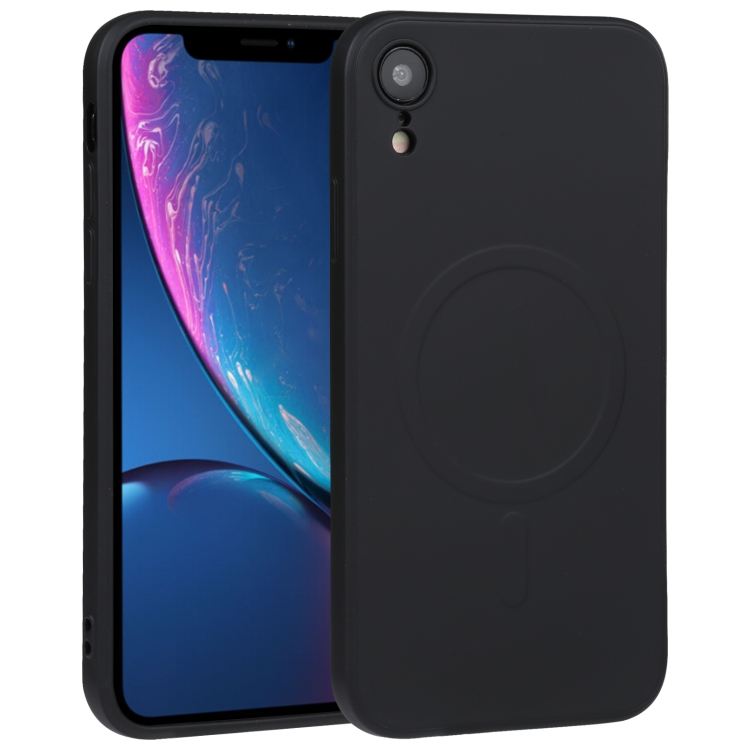Levně RUBBER MAGSAFE Silikonový kryt pro Apple iPhone XR černý