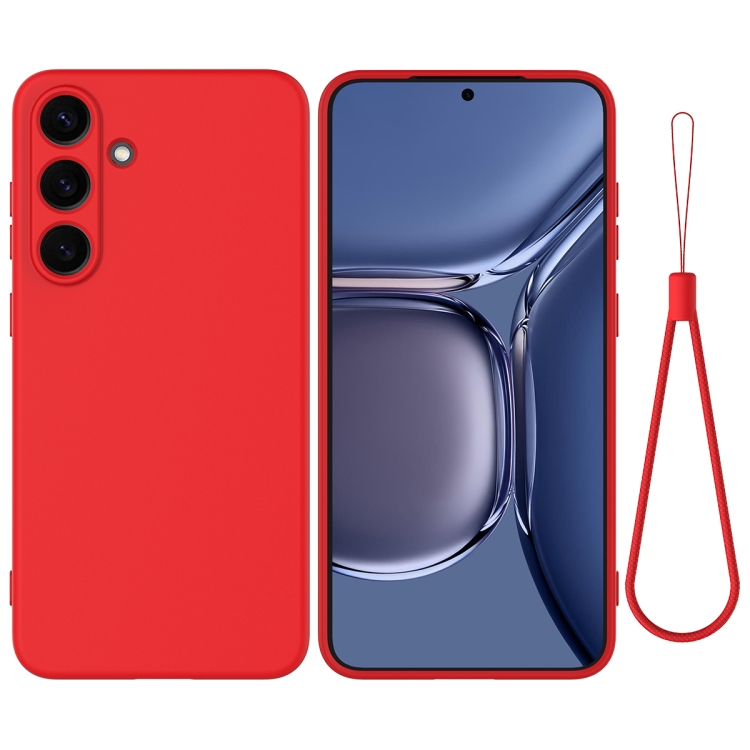 Levně RUBBER Ochranný obal pro Samsung Galaxy S25+ 5G červený