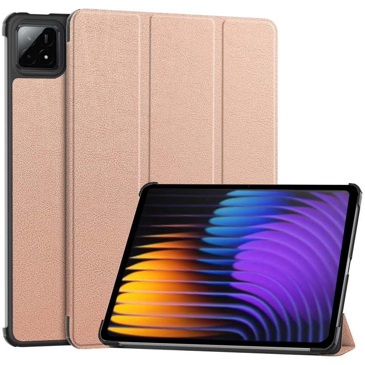 Levně LEATHER Zaklápěcí kryt pro Xiaomi Pad 7 / Pad 7 Pro / Pad 8 / Pad 8 Pro růžový