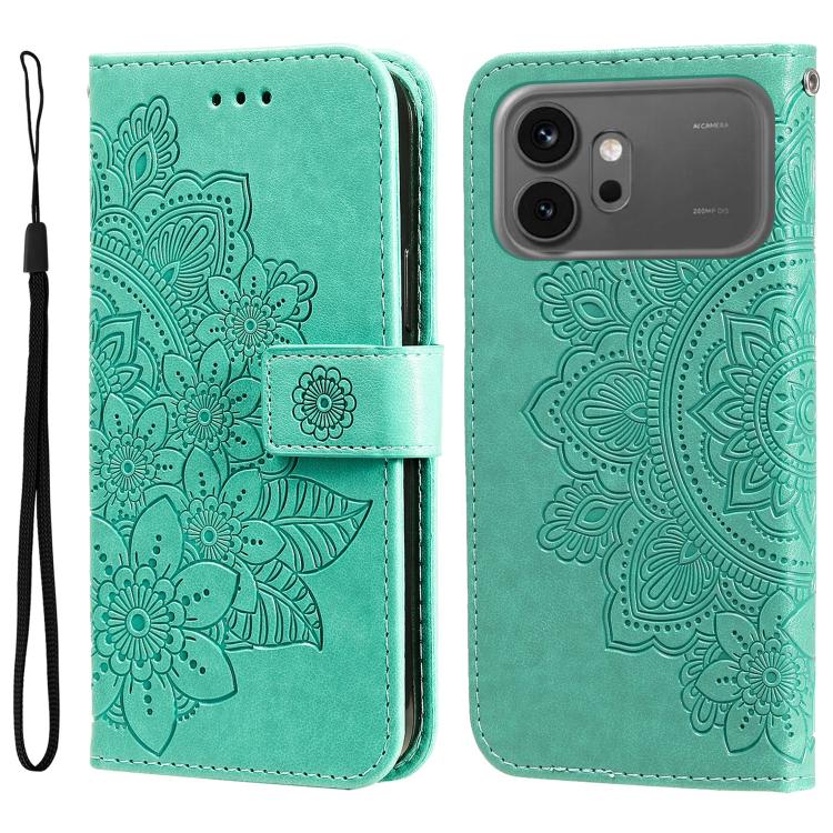 Levně ART MANDALA Peněženkový obal pro Honor 600 / Honor 600 Pro zelený