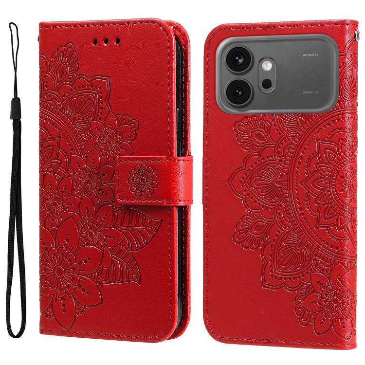 Levně ART MANDALA Peněženkový obal pro Honor 600 / Honor 600 Pro červený