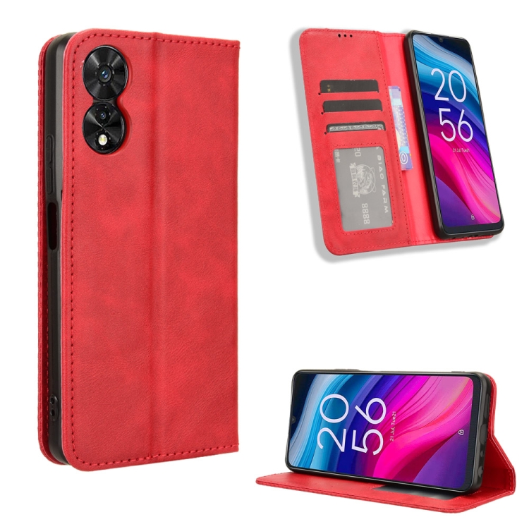 Levně BUSINESS Peněženkové pouzdro pro TCL 50 5G červené