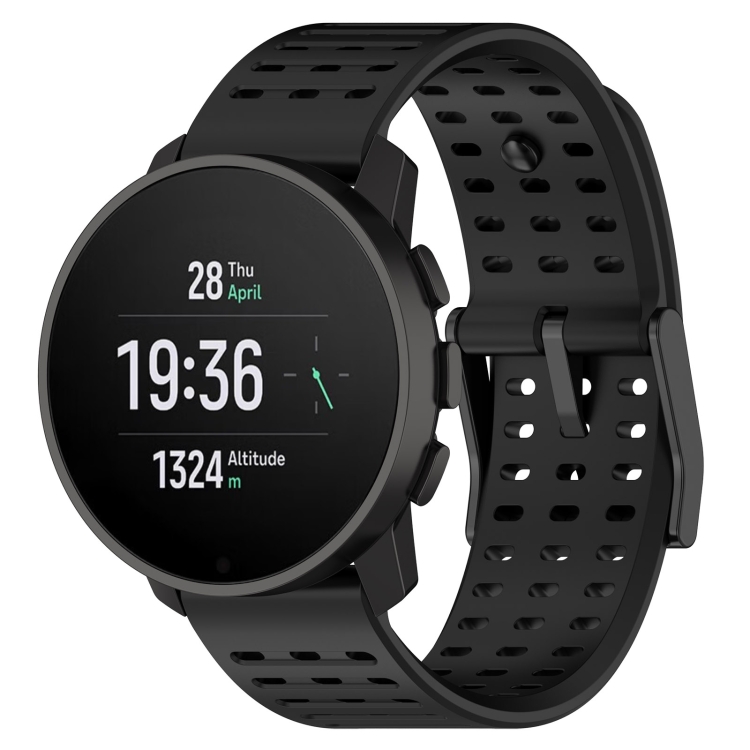 Levně AIRY Silikonový řemínek pro Suunto Race / Suunto Race S černý
