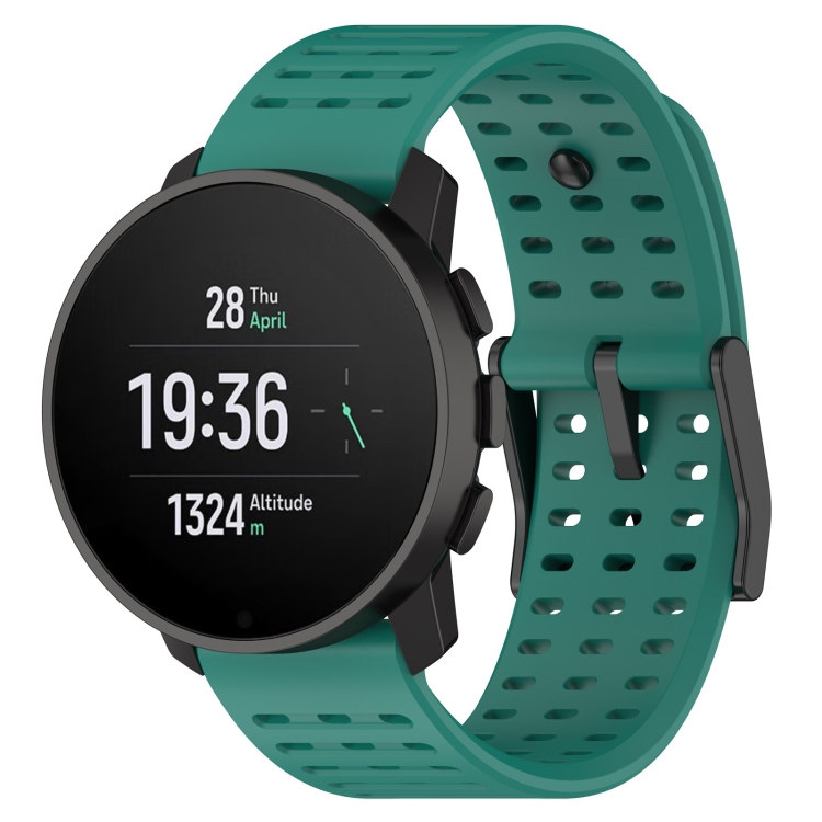Levně AIRY Silikonový řemínek pro Suunto Race / Suunto Race S tmavě zelený