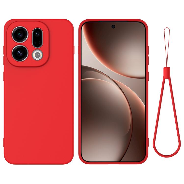 Levně RUBBER Ochranný kryt pro Oppo Find X9 červený
