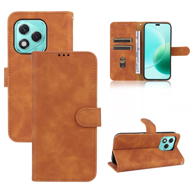 Levně SKIN FLIP Peněženkové pouzdro pro Honor 600 Lite hnědé