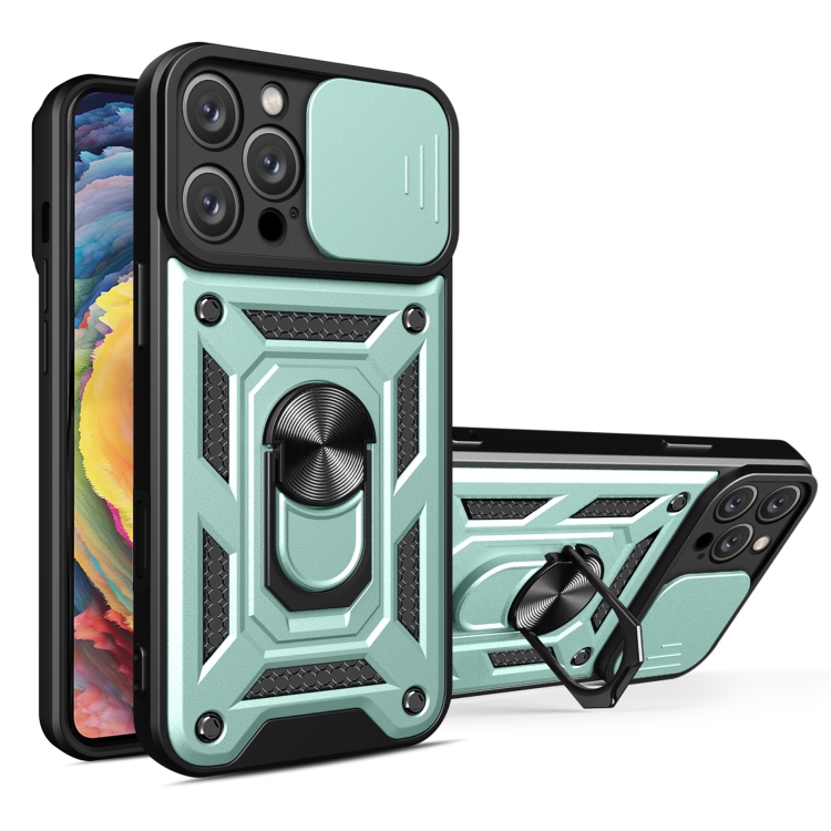 Levně RING CAMERA Kryt s držákem pro Apple iPhone 16 Pro Max zelený