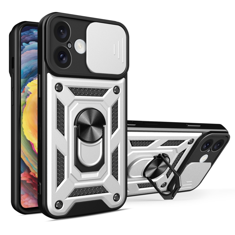 Levně RING CAMERA Kryt s držákem pro Apple iPhone 16 stříbrný
