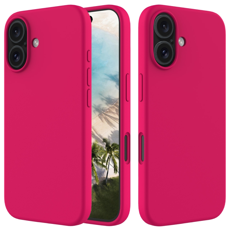 Levně RUBBER Ochranný kryt pro Apple iPhone 16 Plus tmavě růžový