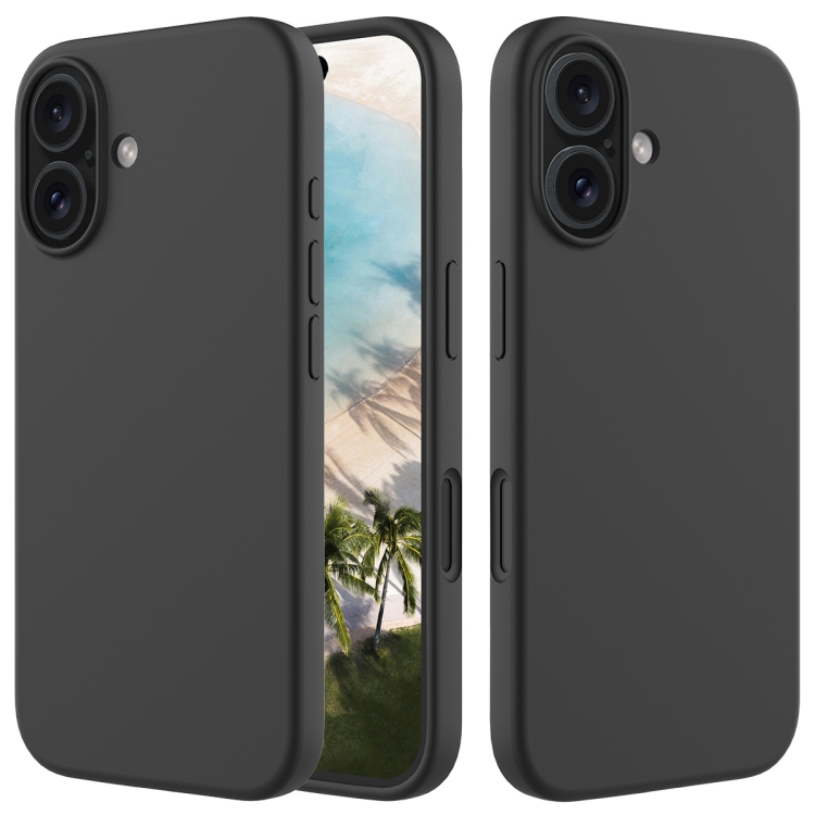Levně RUBBER Ochranný kryt pro Apple iPhone 16 černý