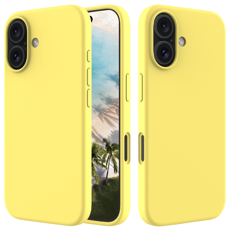 RUBBER Ochranný kryt pro Apple iPhone 16 žlutý