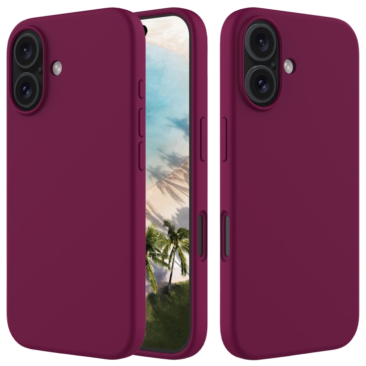 Levně RUBBER Ochranný kryt pro Apple iPhone 16 bordový