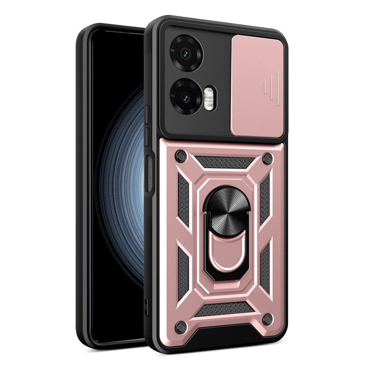 RING CAMERA Kryt s držákem pro Motorola Moto G35 5G růžový