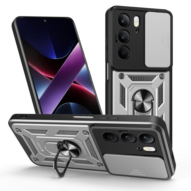 Levně RING CAMERA Kryt s držákem pro Realme C75 / Realme 14x 5G stříbrný