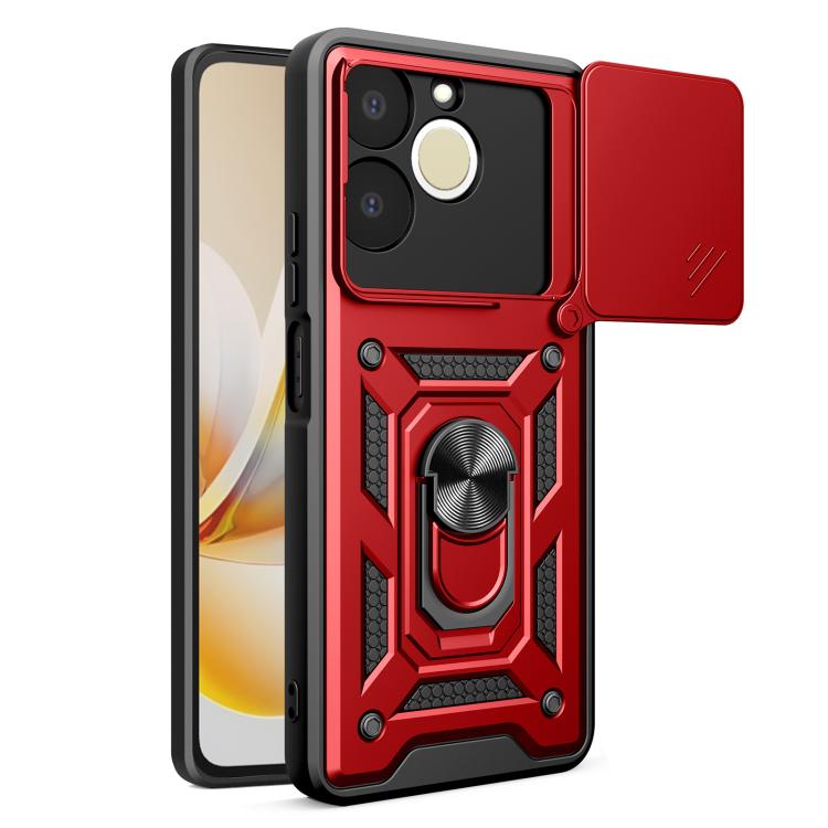 Levně RING CAMERA Kryt s držákem pro Realme Note 70T červený